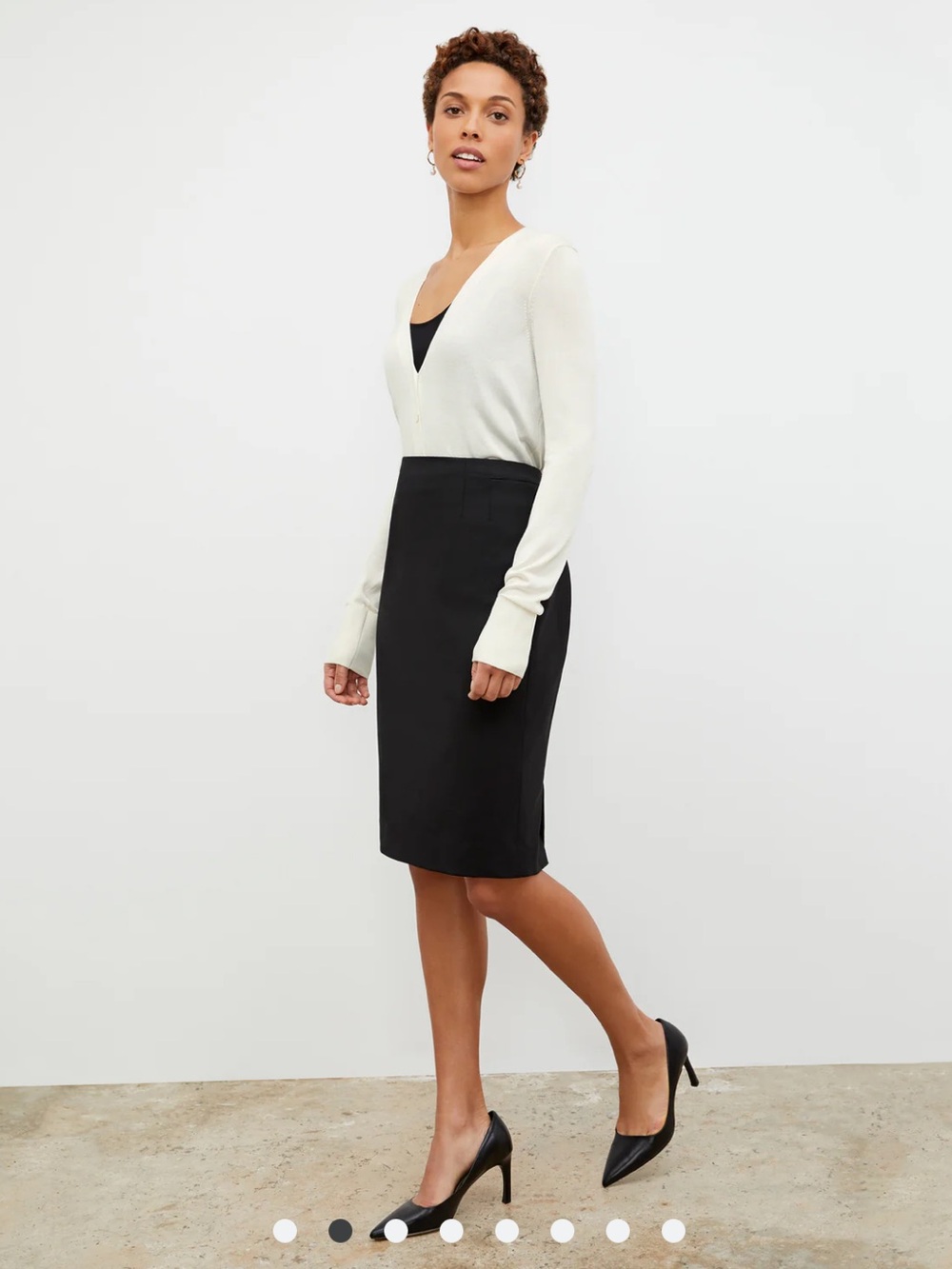 NWT MM LaFleur Cobble Hill Black Pencil Skirt in Italian Wool Twill